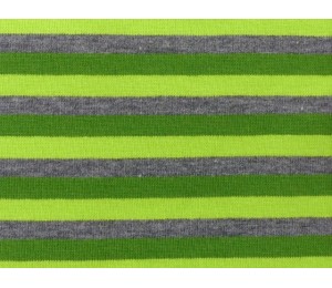 Jersey Ringel grau lime Kombistoff